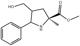 Methyl 4-(hydroxymethyl)-2-methyl-5-phenylpyrrolidine-2-carboxylate Struktur