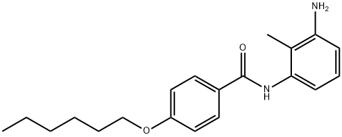 N-(3-Amino-2-methylphenyl)-4-(hexyloxy)benzamide Struktur