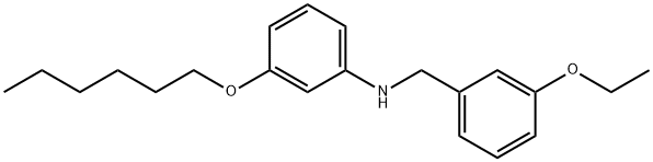 N-(3-Ethoxybenzyl)-3-(hexyloxy)aniline Struktur