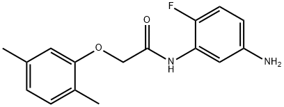 N-(5-Amino-2-fluorophenyl)-2-(2,5-dimethylphenoxy)acetamide Struktur