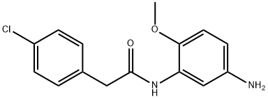 N-(5-Amino-2-methoxyphenyl)-2-(4-chlorophenyl)-acetamide Struktur