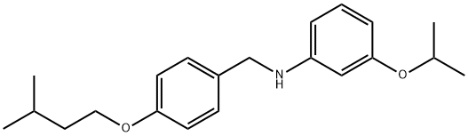 N-[4-(Isopentyloxy)benzyl]-3-isopropoxyaniline Struktur