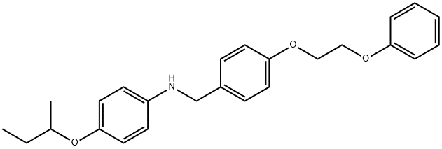 N-[4-(sec-Butoxy)phenyl]-N-[4-(2-phenoxyethoxy)-benzyl]amine Struktur