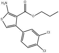 Propyl 2-amino-4-(3,4-dichlorophenyl)thiophene-3-carboxylate Struktur