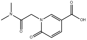 1-[(dimethylcarbamoyl)methyl]-6-oxo-1,6-dihydropyridine-3-carboxylic acid Struktur