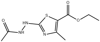 ethyl 2-(2-acetylhydrazino)-4-methyl-1,3-thiazole-5-carboxylate Struktur