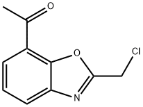 1-[2-(chloromethyl)-1,3-benzoxazol-7-yl]-1-ethanone Struktur