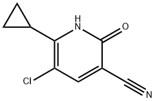 5-chloro-6-cyclopropyl-2-oxo-1,2-dihydro-3-pyridinecarbonitrile Struktur