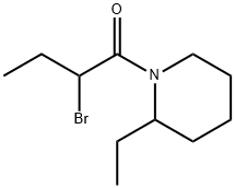 1-(2-bromobutanoyl)-2-ethylpiperidine Struktur