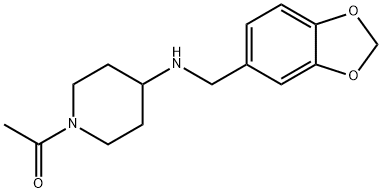 1-acetyl-N-(1,3-benzodioxol-5-ylmethyl)piperidin-4-amine Struktur