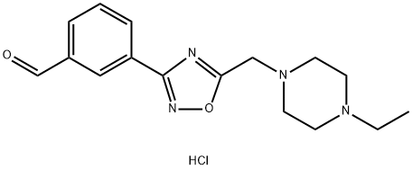 3-{5-[(4-ethylpiperazin-1-yl)methyl]-1,2,4-oxadiazol-3-yl}benzaldehyde hydrochloride Struktur