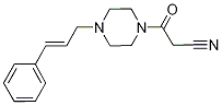 3-oxo-3-{4-[(2E)-3-phenylprop-2-en-1-yl]piperazin-1-yl}propanenitrile Struktur