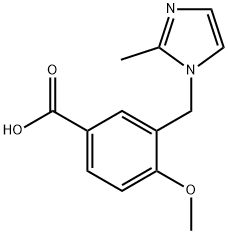 4-methoxy-3-[(2-methyl-1H-imidazol-1-yl)methyl]benzoic acid Struktur