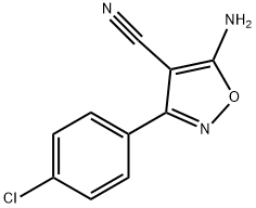 5-amino-3-(4-chlorophenyl)isoxazole-4-carbonitrile Struktur