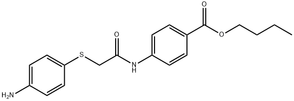 butyl 4-({[(4-aminophenyl)thio]acetyl}amino)benzoate Struktur