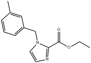 ethyl 1-(3-methylbenzyl)-1H-imidazole-2-carboxylate Struktur