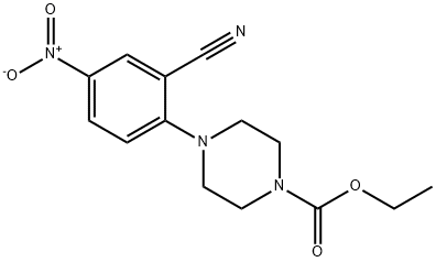 ethyl 4-(2-cyano-4-nitrophenyl)piperazine-1-carboxylate Struktur