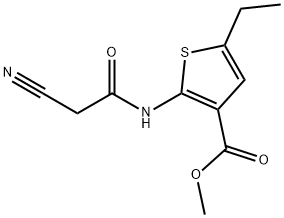 methyl 2-[(cyanoacetyl)amino]-5-ethylthiophene-3-carboxylate Struktur