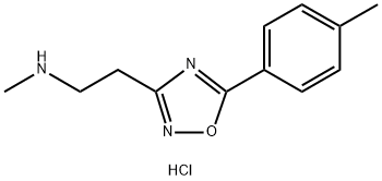 N-methyl-2-[5-(4-methylphenyl)-1,2,4-oxadiazol-3-yl]ethanamine hydrochloride Struktur