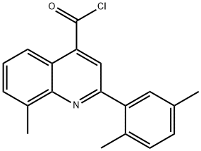 2-(2,5-dimethylphenyl)-8-methylquinoline-4-carbonyl chloride Struktur