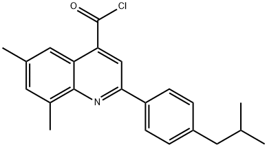 2-(4-isobutylphenyl)-6,8-dimethylquinoline-4-carbonyl chloride Struktur