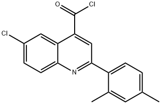 6-chloro-2-(2,4-dimethylphenyl)quinoline-4-carbonyl chloride Struktur