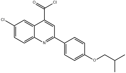 6-chloro-2-(4-isobutoxyphenyl)quinoline-4-carbonyl chloride Struktur