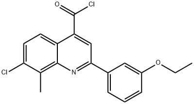 7-chloro-2-(3-ethoxyphenyl)-8-methylquinoline-4-carbonyl chloride Struktur