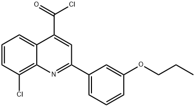 8-chloro-2-(3-propoxyphenyl)quinoline-4-carbonyl chloride Struktur