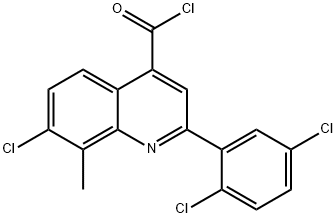 7-chloro-2-(2,5-dichlorophenyl)-8-methylquinoline-4-carbonyl chloride Struktur