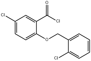 5-chloro-2-[(2-chlorobenzyl)oxy]benzoyl chloride Struktur