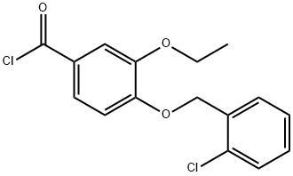 4-[(2-chlorobenzyl)oxy]-3-ethoxybenzoyl chloride Struktur