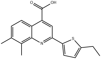 2-(5-ethyl-2-thienyl)-7,8-dimethylquinoline-4-carboxylic acid Struktur