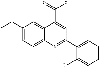 2-(2-chlorophenyl)-6-ethylquinoline-4-carbonyl chloride Struktur