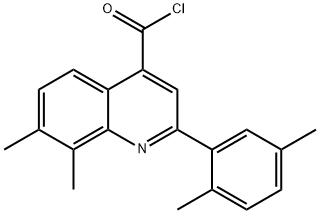 2-(2,5-dimethylphenyl)-7,8-dimethylquinoline-4-carbonyl chloride Struktur