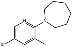 1-(5-Bromo-3-methyl-2-pyridinyl)azepane Struktur