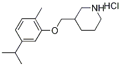 3-[(5-Isopropyl-2-methylphenoxy)methyl]piperidinehydrochloride Struktur