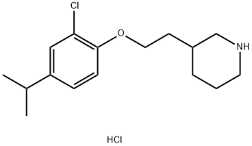 3-[2-(2-Chloro-4-isopropylphenoxy)ethyl]-piperidine hydrochloride Struktur