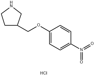 3-[(4-Nitrophenoxy)methyl]pyrrolidinehydrochloride Struktur