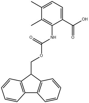 Fmoc-2-amino-3,4-dimethylbenzoic acid Struktur