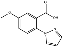 5-Methoxy-2-(1H-pyrazol-1-yl)benzoic acid Struktur