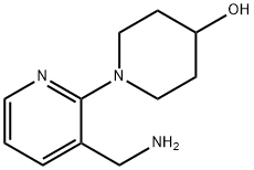 1-[3-(Aminomethyl)-2-pyridinyl]-4-piperidinol Struktur