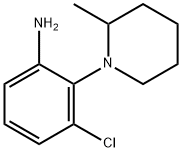 3-Chloro-2-(2-methyl-1-piperidinyl)aniline Struktur