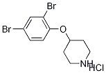 4-(2,4-Dibromophenoxy)piperidine hydrochloride Struktur