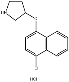 3-[(4-Chloro-1-naphthyl)oxy]pyrrolidinehydrochloride Struktur