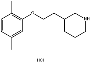 3-[2-(2,5-Dimethylphenoxy)ethyl]piperidinehydrochloride Struktur