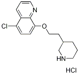 5-Chloro-8-quinolinyl 2-(3-piperidinyl)ethylether hydrochloride Struktur