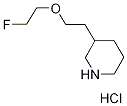 3-[2-(2-Fluoroethoxy)ethyl]piperidinehydrochloride Struktur