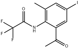 N-(2-Acetyl-4-iodo-6-methylphenyl)-2,2,2-trifluoroacetamide Struktur