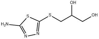 3-(5-Amino-[1,3,4]thiadiazol-2-ylsulfanyl)-propane-1,2-diol Struktur